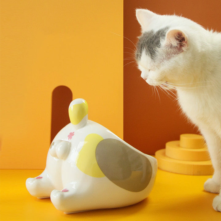 Elevate Your Pet's Dining Experience with Our High Foot Ceramic Pet Feeding Bowl